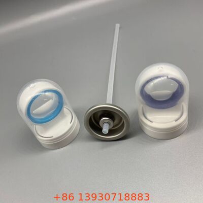 सतत स्प्रे सनब्लॉक अनुप्रयोगों के लिए सुरक्षा कवर के साथ सनस्क्रीन एयरोसोल वाल्व