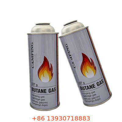 सुरक्षित रूप से ब्यूटेन ईंधन गैसोन कनस्तर 227g रिफिल करने योग्य गैस ब्यूटेन कैन