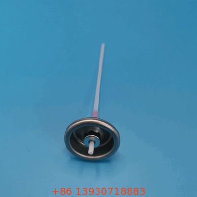 0.1-0.2 Ml/s के लिए बटन एक्ट्यूएटर के साथ सिल्वर मीटर एयरोसोल वाल्व