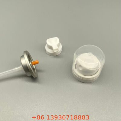 अल्ट्रा-फाइन मिस्ट नोजल एयरोसोल स्प्रे वाल्व के लिए अवशेष मुक्त प्रदर्शन और 360 डिग्री संचालन