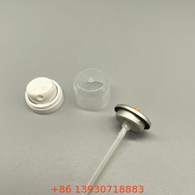 सूखी शैम्पू एयरोसोल स्प्रे वाल्व अल्ट्रा-फाइन मिस्ट नोजल के साथ अवशेष मुक्त प्रदर्शन और 360 डिग्री संचालन के लिए