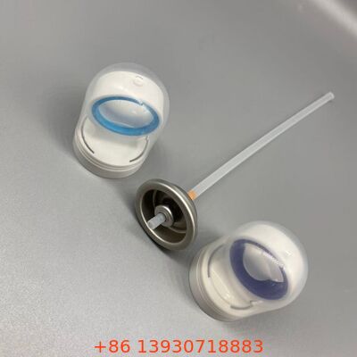 सतत स्प्रे सनब्लॉक अनुप्रयोगों के लिए सुरक्षा कवर के साथ सनस्क्रीन एयरोसोल वाल्व