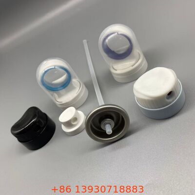 सतत स्प्रे सनब्लॉक अनुप्रयोगों के लिए सुरक्षा कवर के साथ सनस्क्रीन एयरोसोल वाल्व