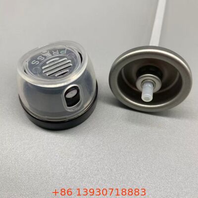 लीक-प्रूफ और क्लोज-प्रतिरोधी डीओडोरेंट बॉडी स्प्रे वाल्व 360° डिस्पेंसिंग टेक्नोलॉजी के साथ और स्टैंडर्ड एल्यूमीनियम डिब्बों के लिए यूनिवर्सल फिट