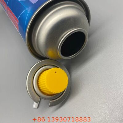 पोर्टेबल खाना पकाने के उपकरण के लिए लगातार प्रवाह नियंत्रण के साथ एक इंच लीक-प्रूफ एयरोसोल ब्यूटेन वाल्व