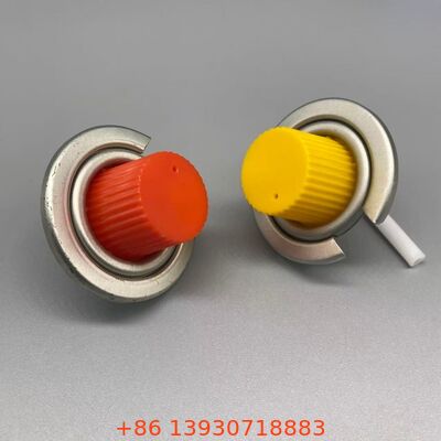 पोर्टेबल खाना पकाने के उपकरण के लिए लगातार प्रवाह नियंत्रण के साथ एक इंच लीक-प्रूफ एयरोसोल ब्यूटेन वाल्व