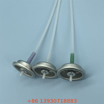 1 इंच मापा एयरोसोल वाल्व मापा वितरण प्रणाली और अनुकूलन योग्य actuator रंग के साथ