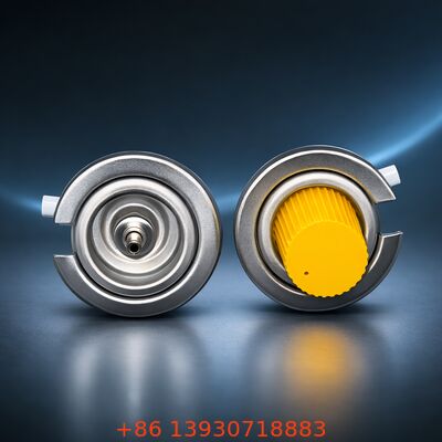 1-इंच टिनप्लेट ब्यूटेन रिफिल वाल्व विश्वसनीय नियंत्रित वितरण के लिए