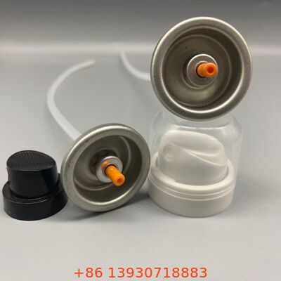 लक्षित जड़ अनुप्रयोग के लिए एक्चुएटर के साथ ड्राई शैम्पू एरोसोल वाल्व