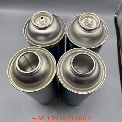 कैसेट गैस उच्च दबाव 18-21 बार एयरोसोल खाली टिनप्लेट कैन 65mm 57mm