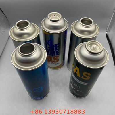 कैसेट गैस उच्च दबाव 18-21 बार एयरोसोल खाली टिनप्लेट कैन 65mm 57mm