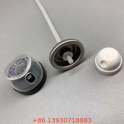 लीक-प्रूफ और क्लोज-प्रतिरोधी डीओडोरेंट बॉडी स्प्रे वाल्व 360° डिस्पेंसिंग टेक्नोलॉजी के साथ और स्टैंडर्ड एल्यूमीनियम डिब्बों के लिए यूनिवर्सल फिट